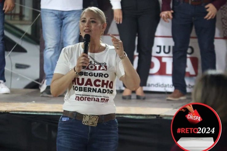 Verónica Camino en Opichén llama a votar