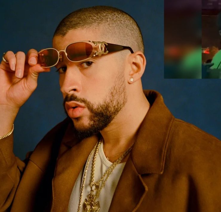 Se dividieron opiniones en redes sociales, luego de que se hizo viral una imagen donde se observa a Bad Bunny besando en el cuello a un misterioso hombre.