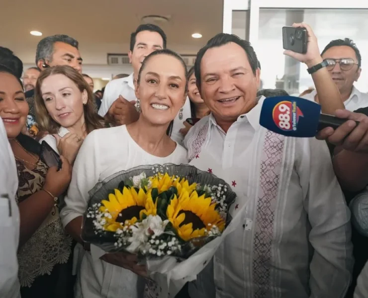 Sheinbaum protagoniza un encuentro de expectativas y apoyo popular en Mérida