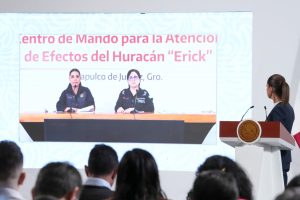 Las autoridades locales y federales coordinan acciones preventivas para enfrentar la llegada del huracán Erick, que avanza con gran intensidad hacia Guerrero y Oaxaca.